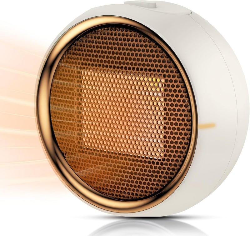 ASNUG Space Heater, Portable Electric PTC Ceramic Heaters for Indoor Use, 2S Efficient Heating, Tip-Over & Overheat Protection, Quiet Small Mini Desk Heater for Bathroom Home Office Bedroom - Image 1